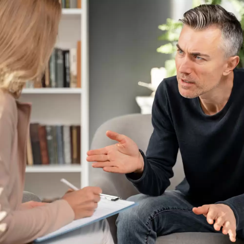 A man receiving therapy.