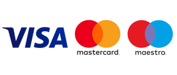 Visa, Mastercard and Maestro logos